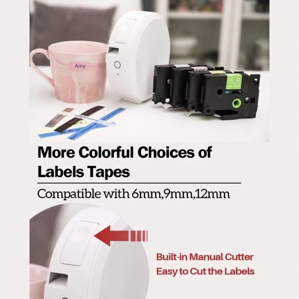 Phomemo P3100 Portable Bluetooth Printer Laminated Label Maker Machine with Tape